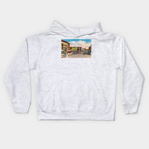 Danbury Main Street Scenes Kids Hoodie by Danbury Museum